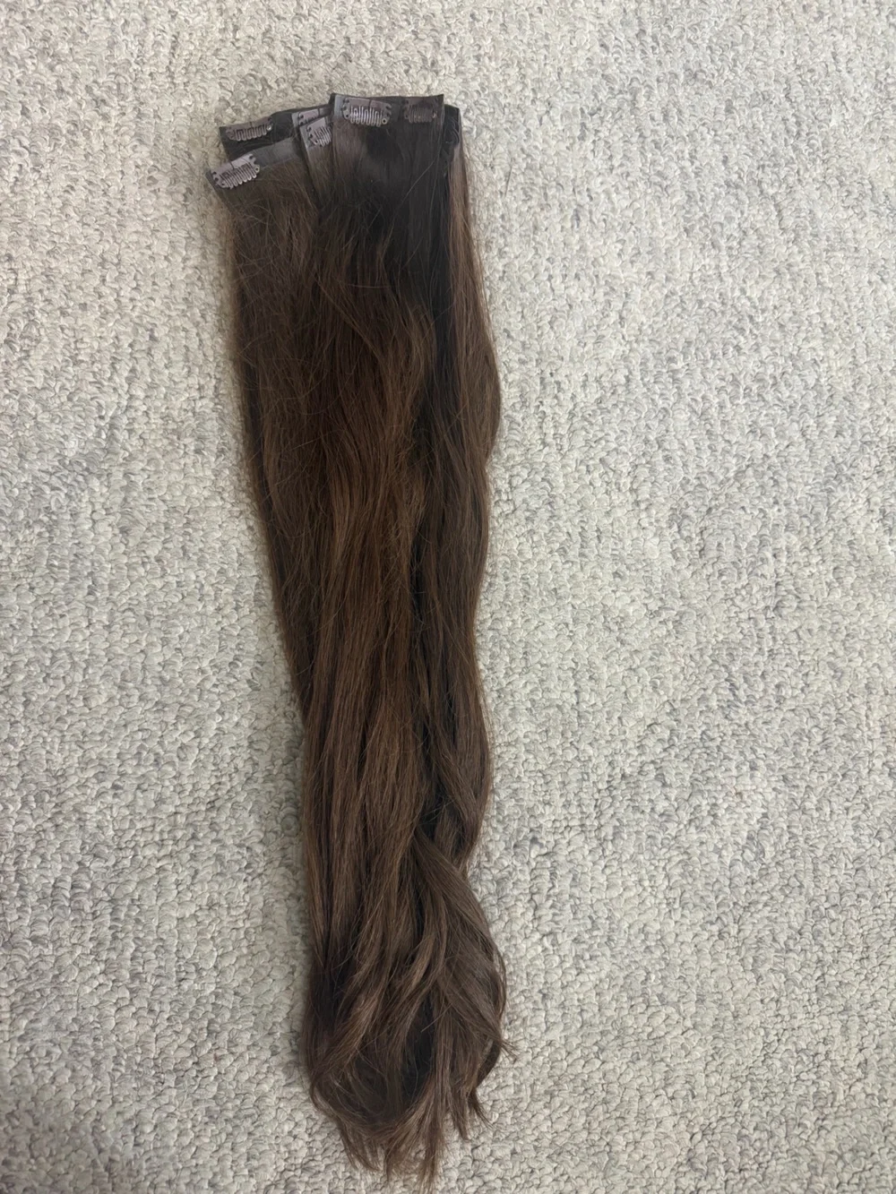 GOO GOO Invisi Edge Clip in Hair Extensions Set 24inch 170g 4A chocolate brown
